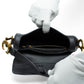 Dior Black Grained Calfskin Saddle Bag