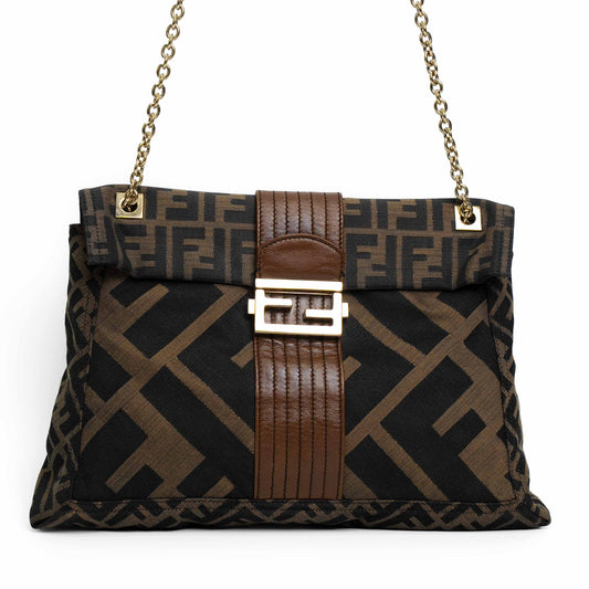 Fendi Tobacco Zucca Maxi Baguette Bag