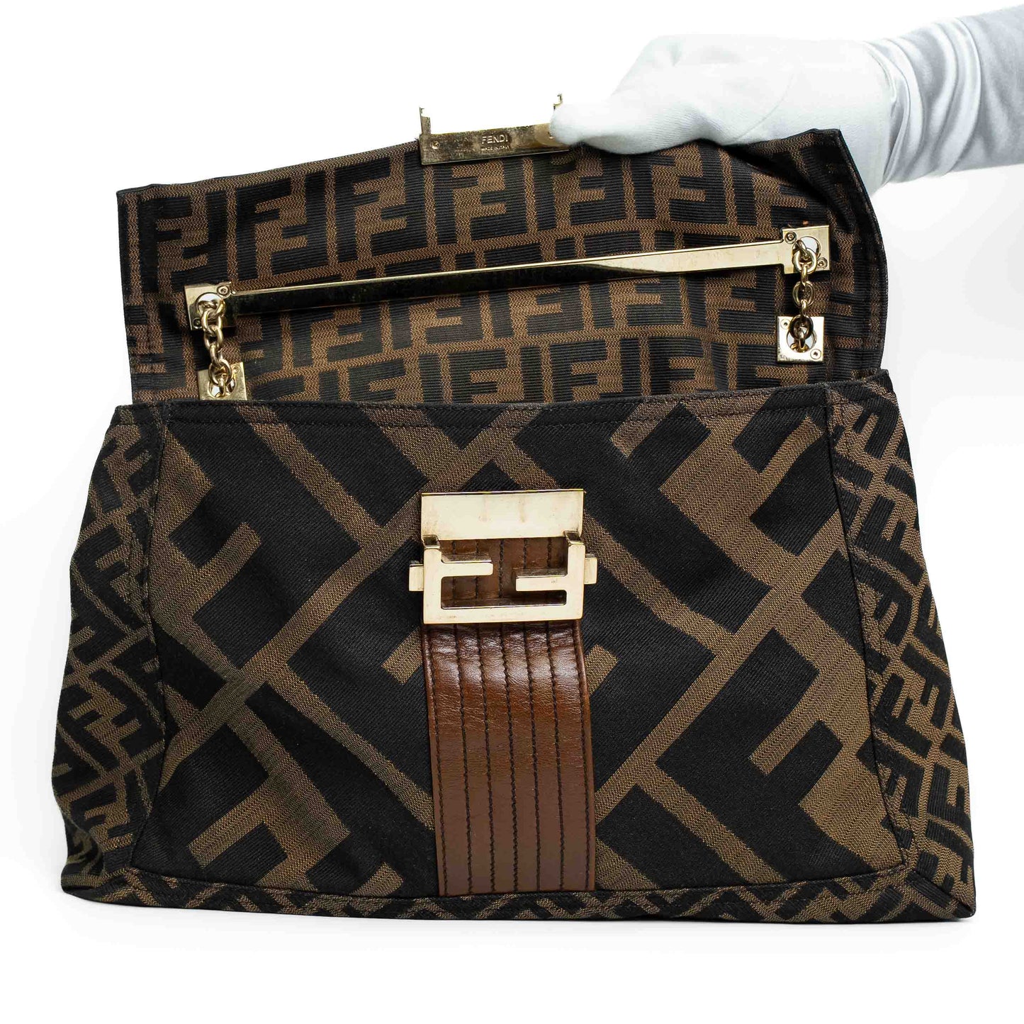 Fendi Tobacco Zucca Maxi Baguette Bag