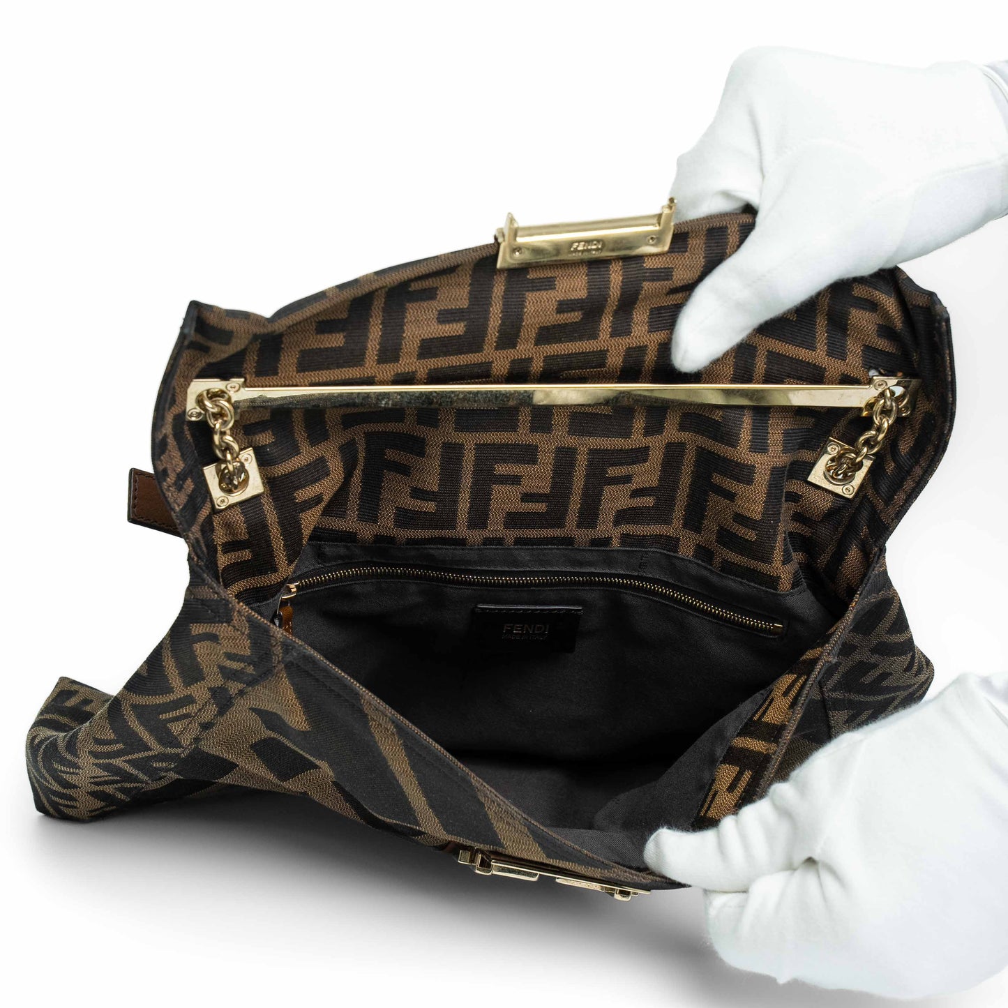 Fendi Tobacco Zucca Maxi Baguette Bag
