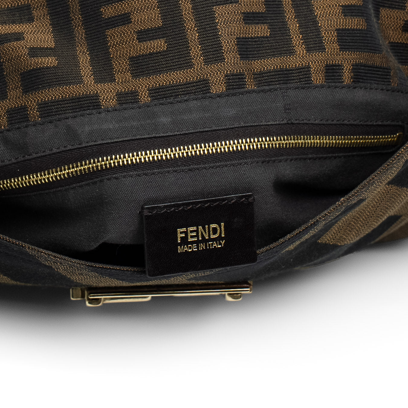 Fendi Tobacco Zucca Maxi Baguette Bag