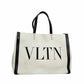 Valentino VLTN White Canvas Rockstud Tote