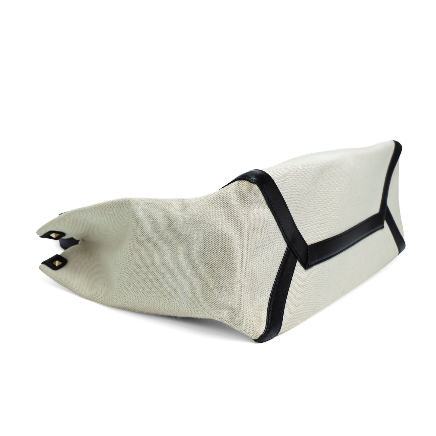Valentino VLTN White Canvas Rockstud Tote