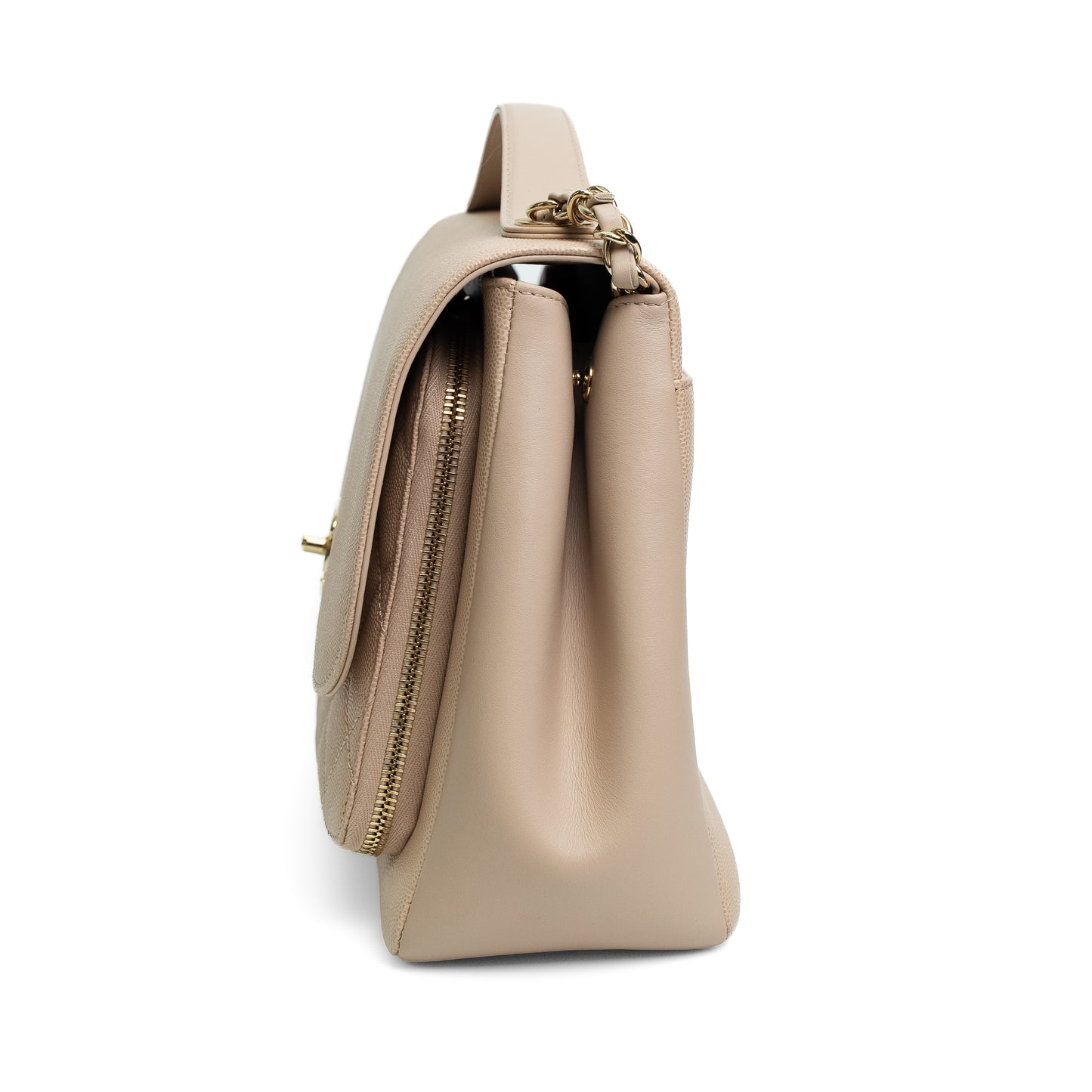 Chanel Affinity Beige Caviar Shoulder Bag