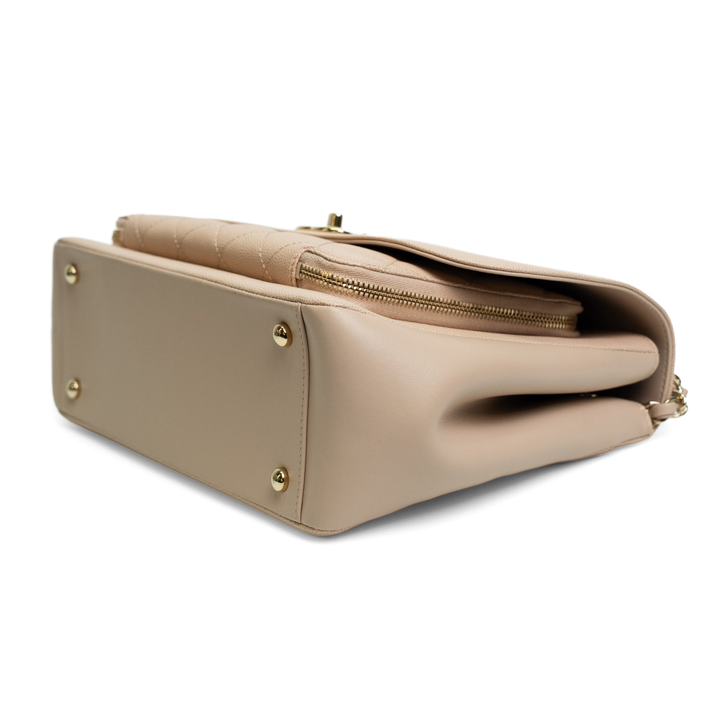Chanel Affinity Beige Caviar Shoulder Bag