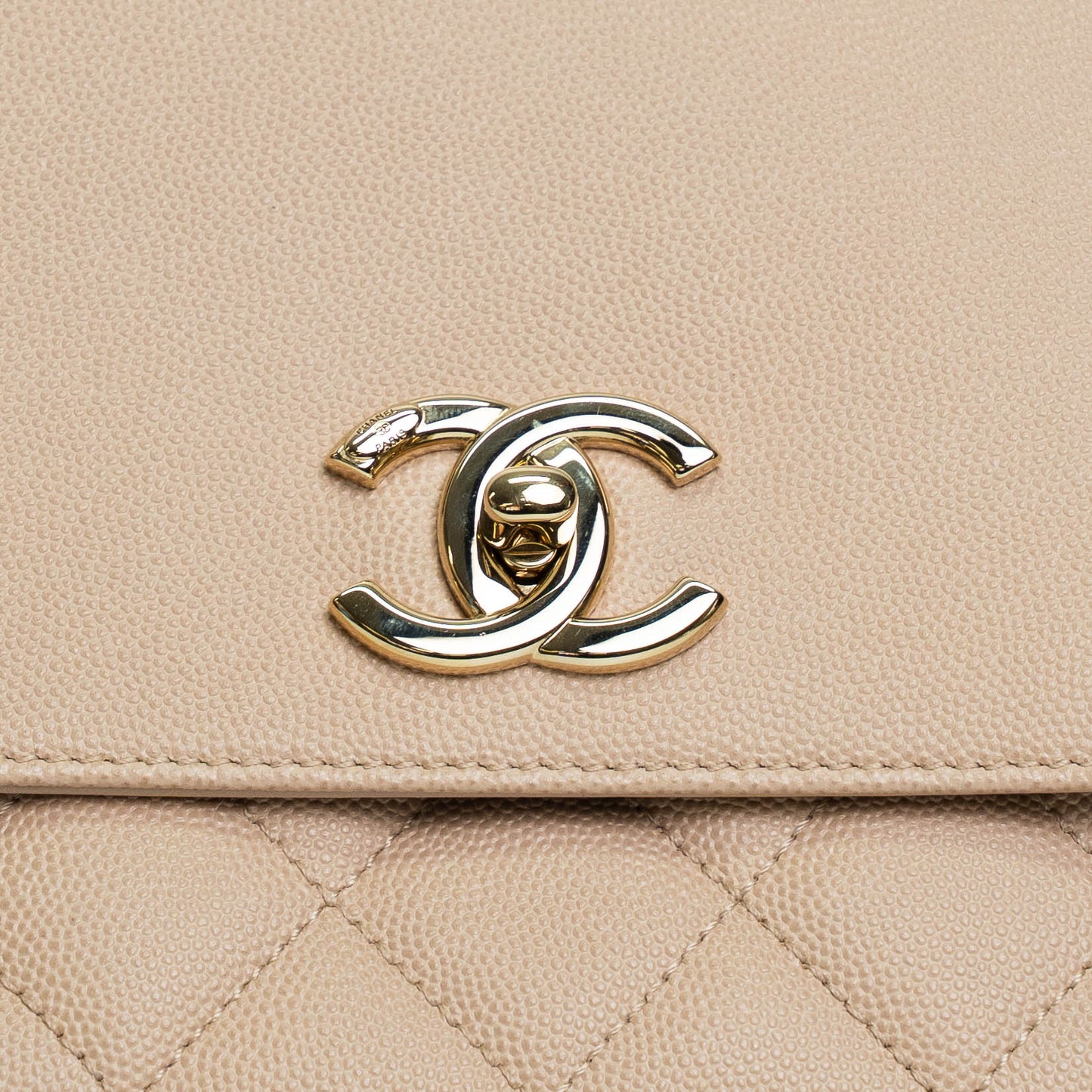 Chanel Affinity Beige Caviar Shoulder Bag