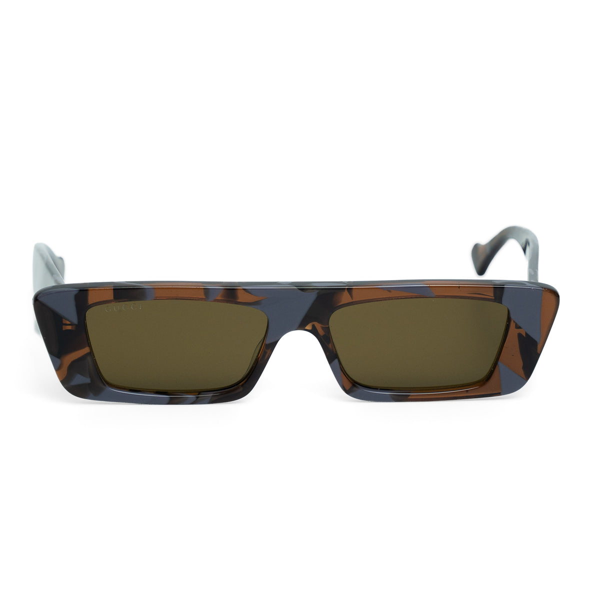 Gucci GG1331S Brown Rectangular Acetate Sunglasses