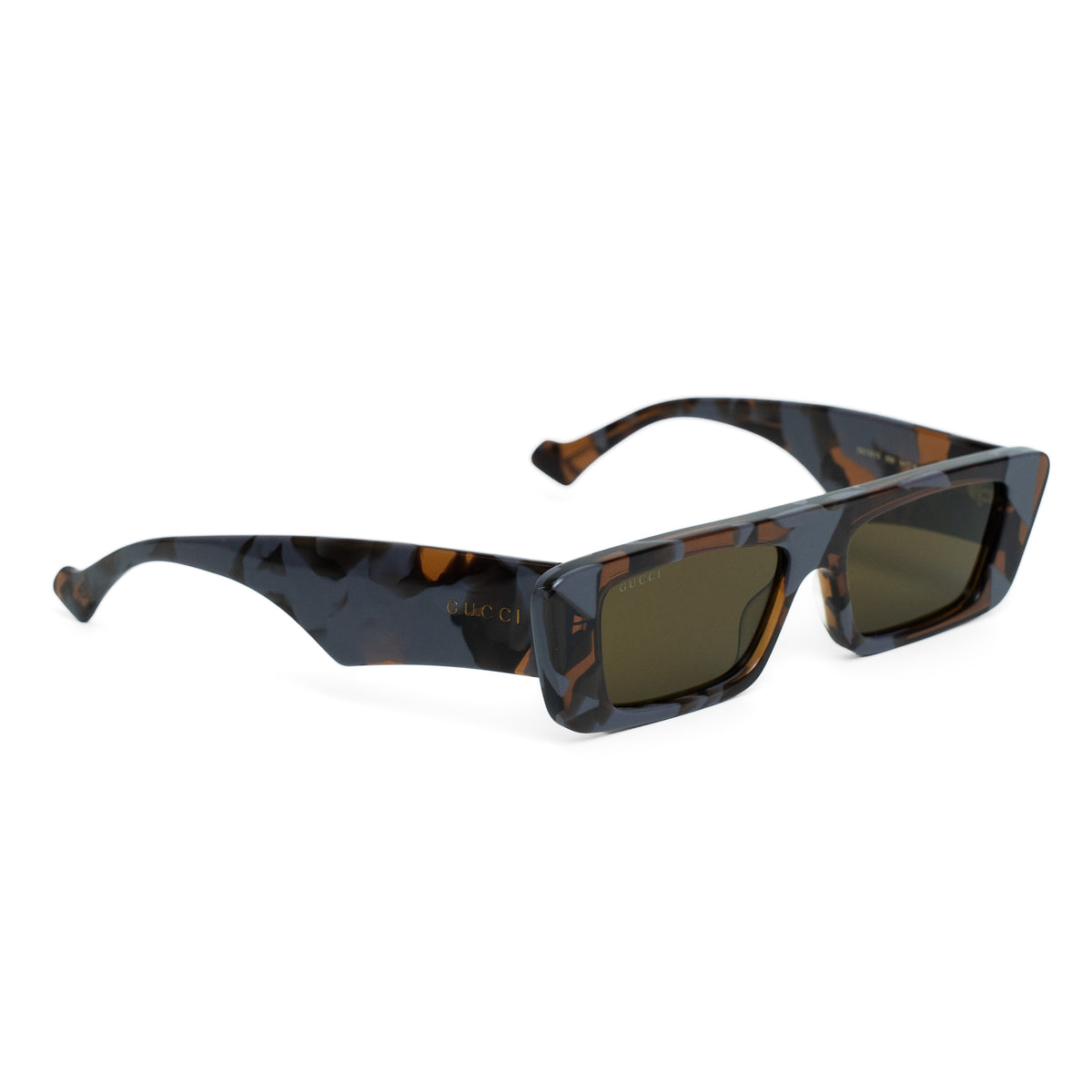 Gucci GG1331S Brown Rectangular Acetate Sunglasses