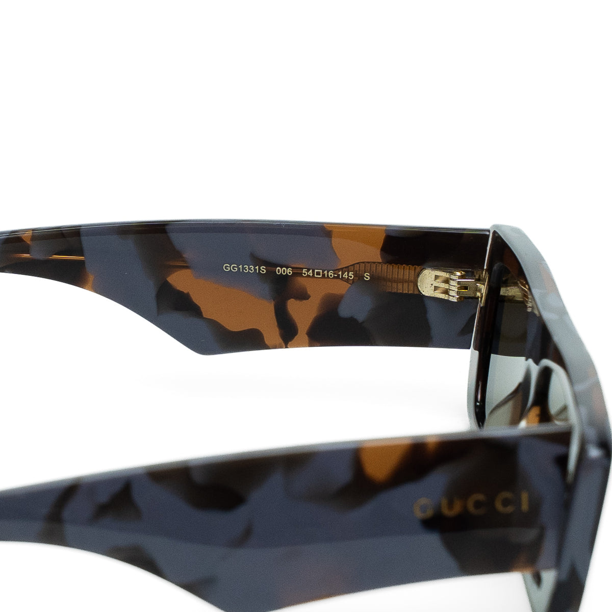 Gucci GG1331S Brown Rectangular Acetate Sunglasses