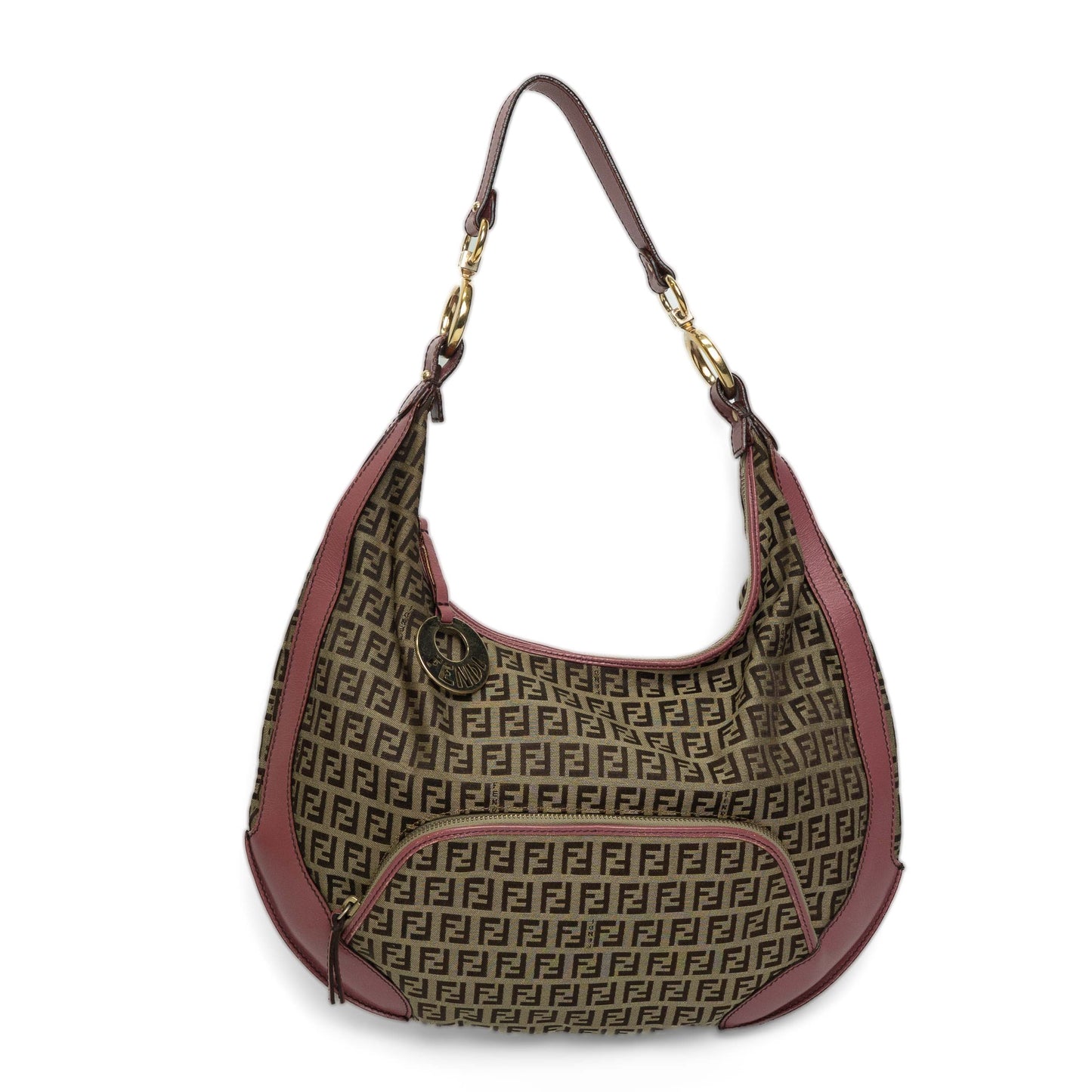 Fendi Pink Zucchino Canvas Chef Hobo
