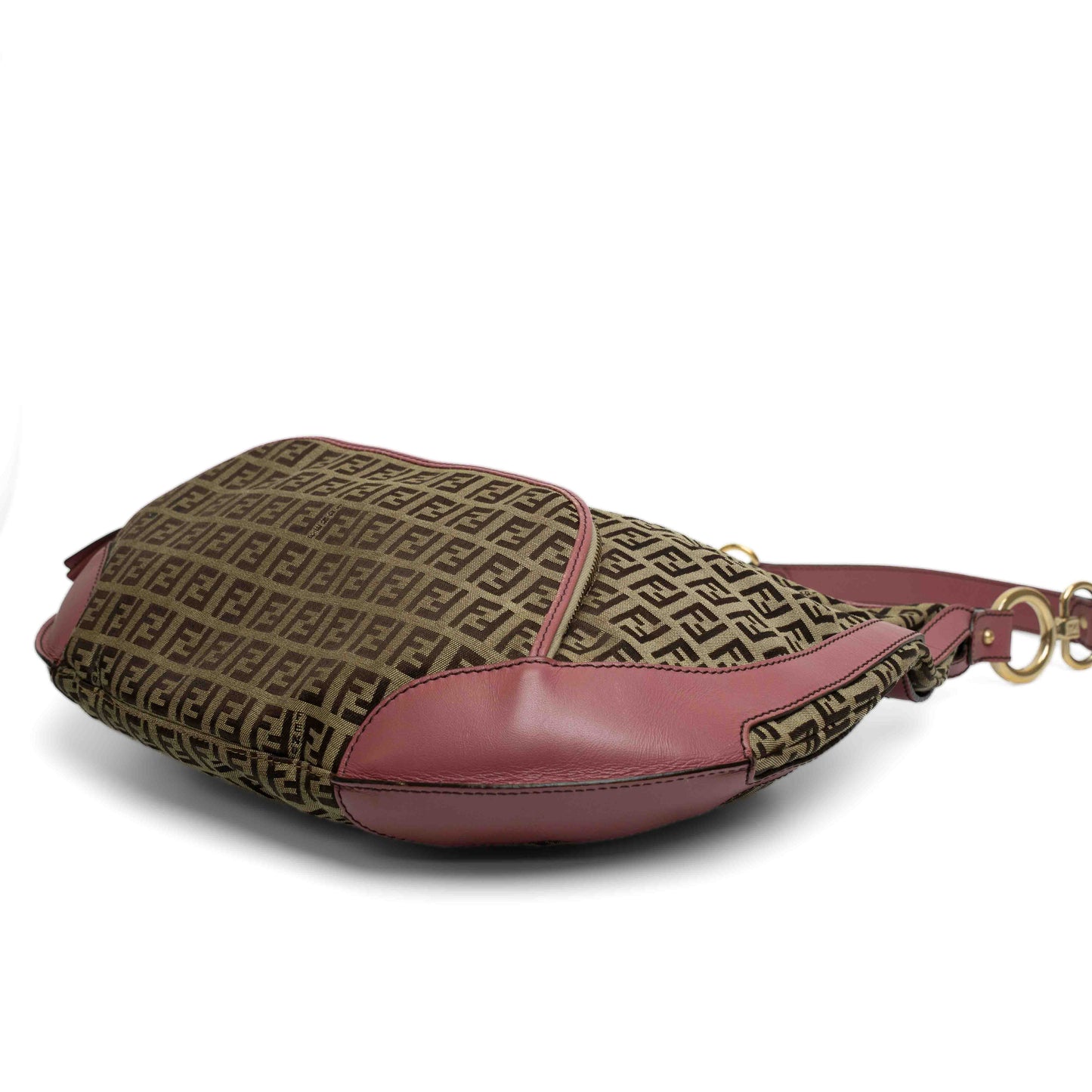 Fendi Pink Zucchino Canvas Chef Hobo