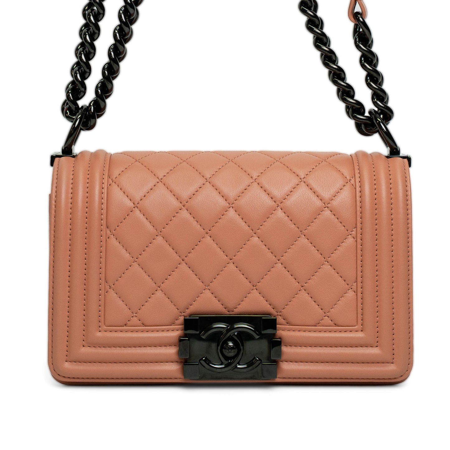 Chanel Small Boy Light Pink Calfskin Bag