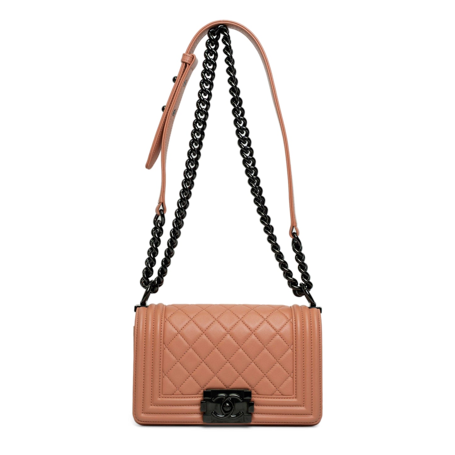 Chanel Small Boy Light Pink Calfskin Bag