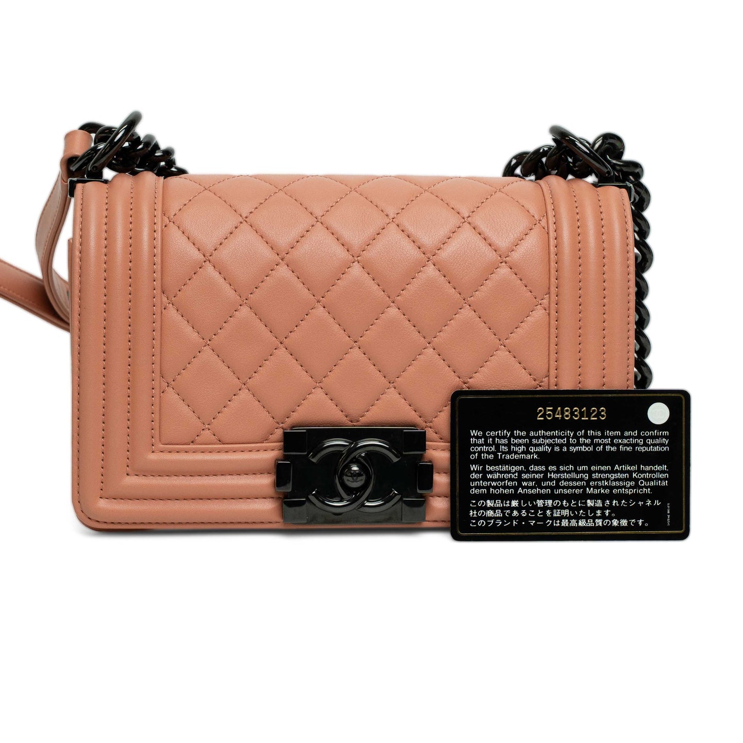 Chanel Small Boy Light Pink Calfskin Bag
