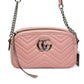 Gucci GG Marmont Mini Pink Matelasse Crossbody Bag