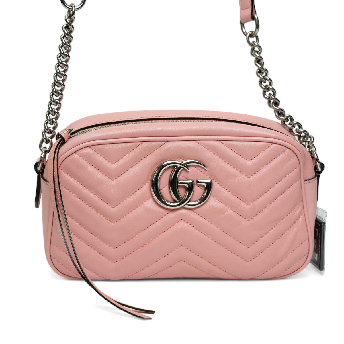 Gucci GG Marmont Mini Pink Matelasse Crossbody Bag