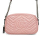 Gucci GG Marmont Mini Pink Matelasse Crossbody Bag