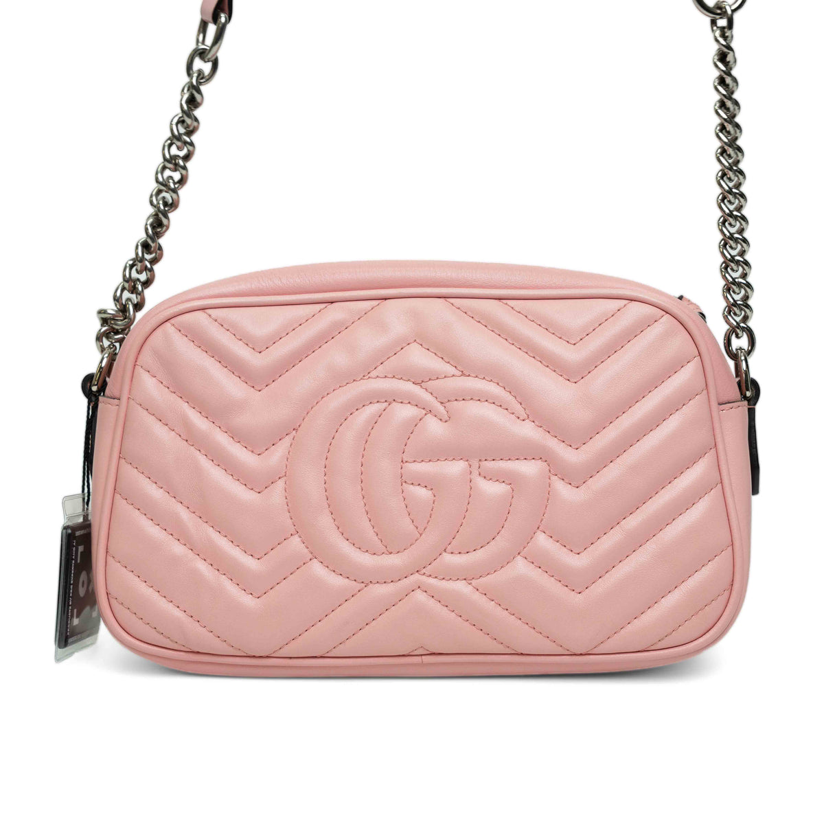 Gucci GG Marmont Mini Pink Matelasse Crossbody Bag