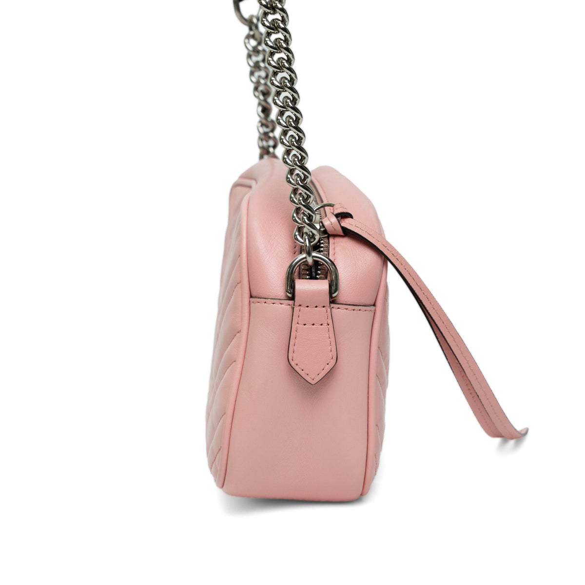 Gucci GG Marmont Mini Pink Matelasse Crossbody Bag