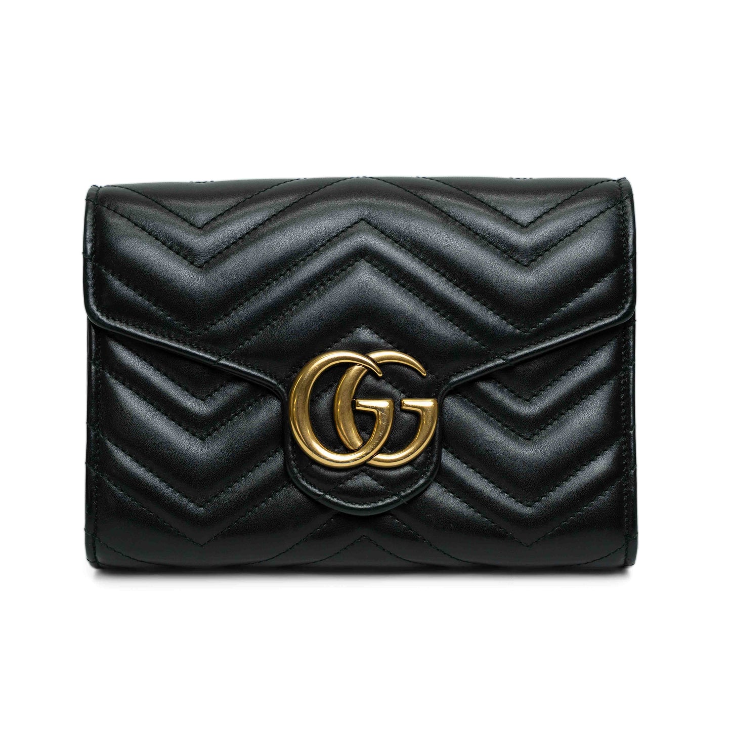 Gucci GG Marmont Black Matelasse Wallet