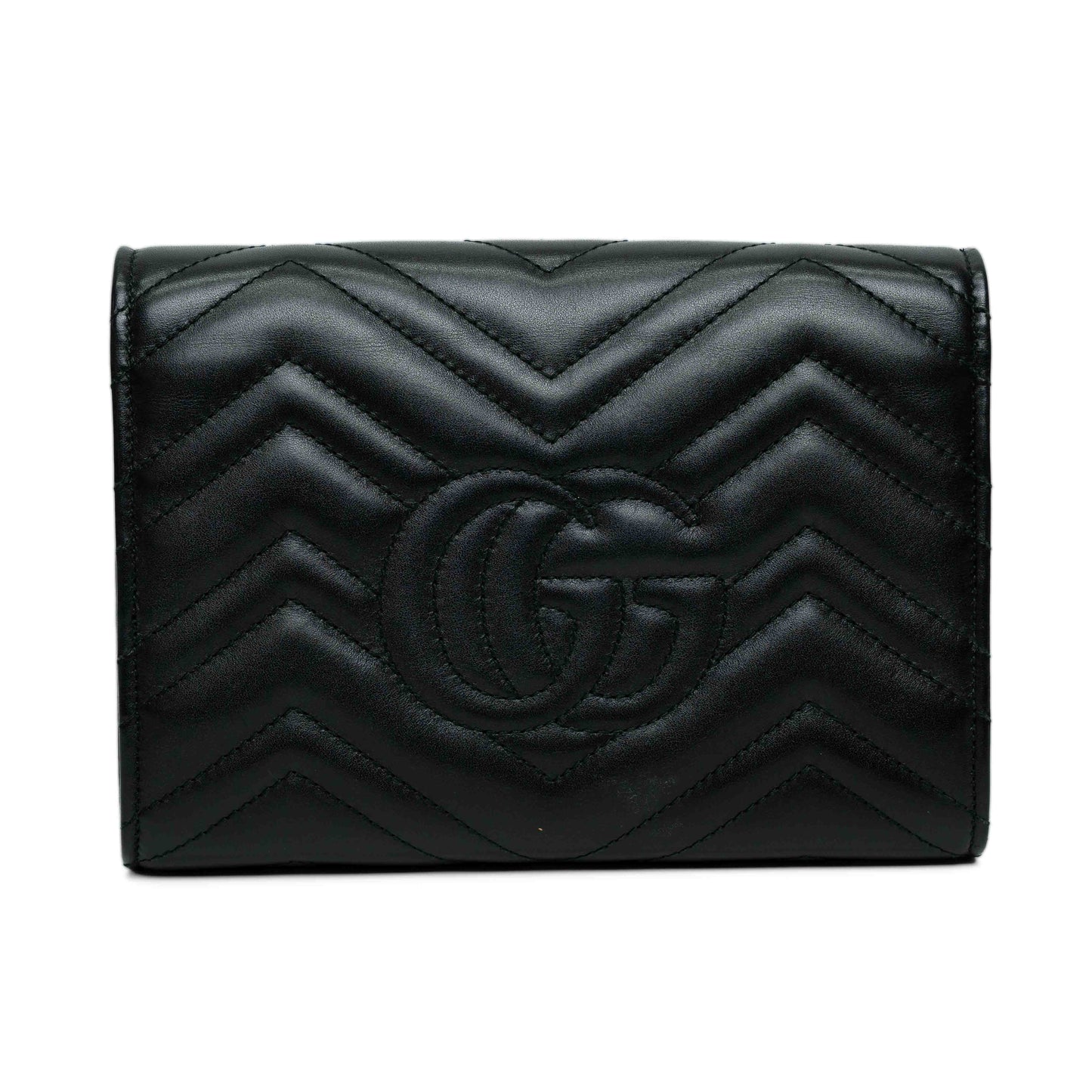 Gucci GG Marmont Black Matelasse Wallet