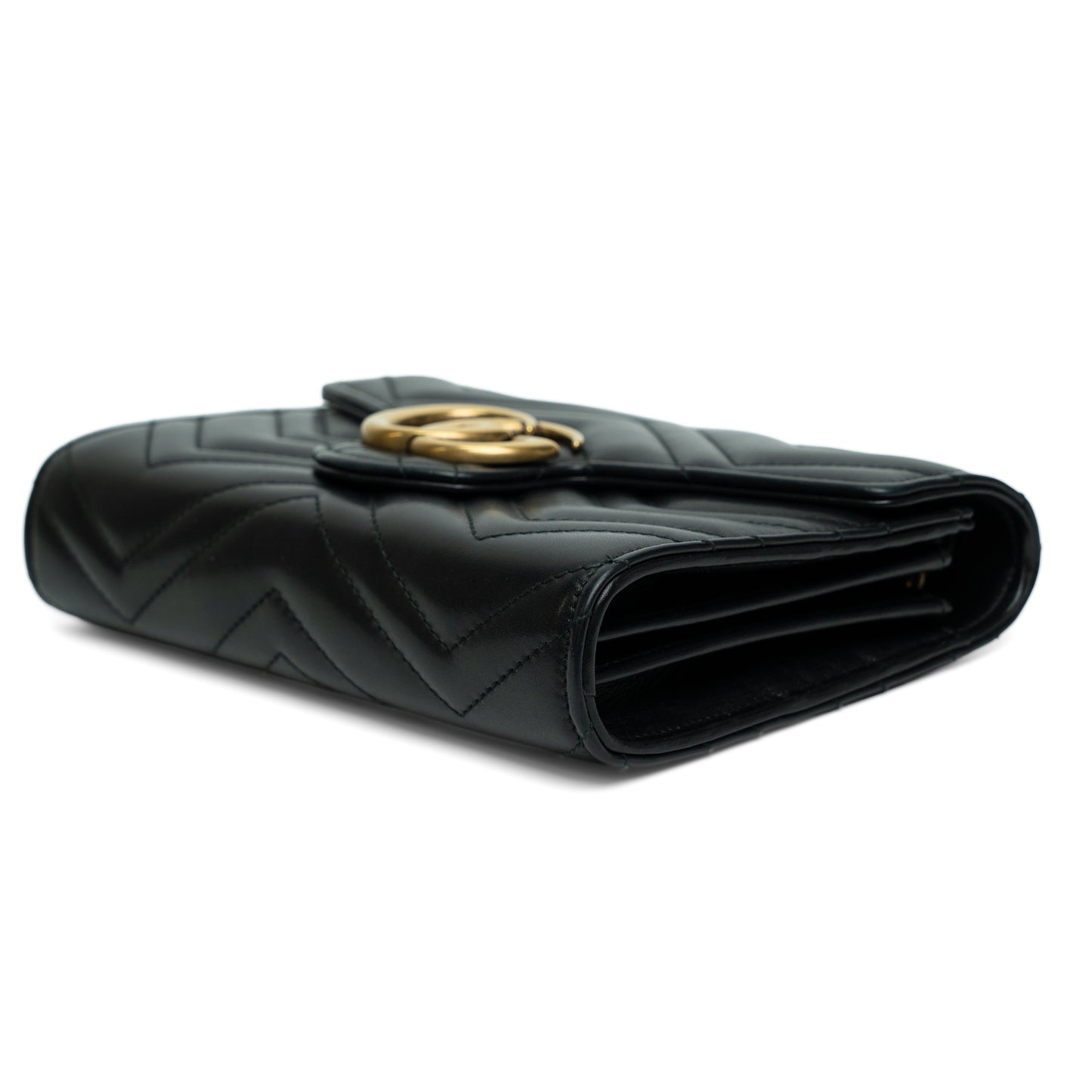 Gucci GG Marmont Black Matelasse Wallet
