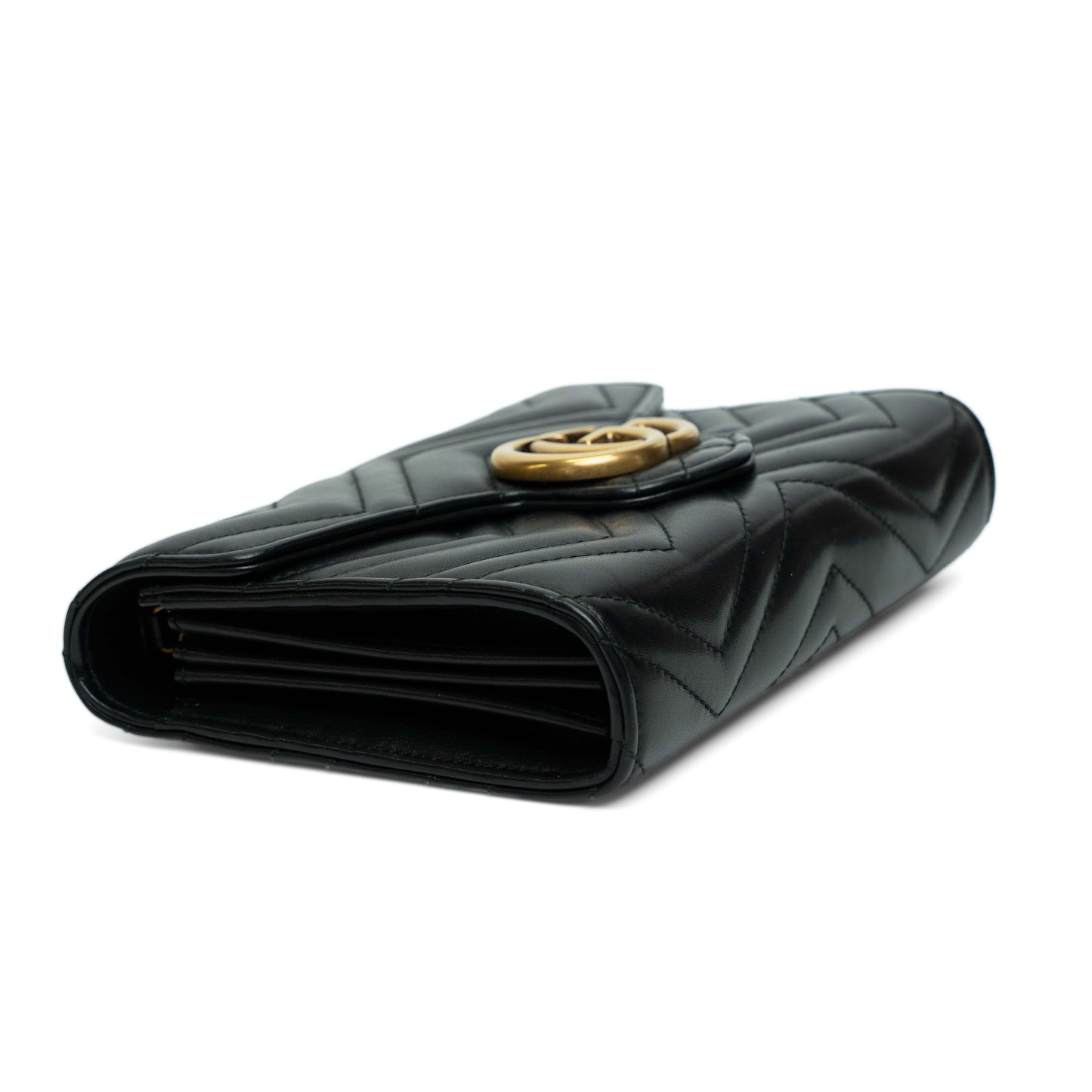 Gucci GG Marmont Black Matelasse Wallet