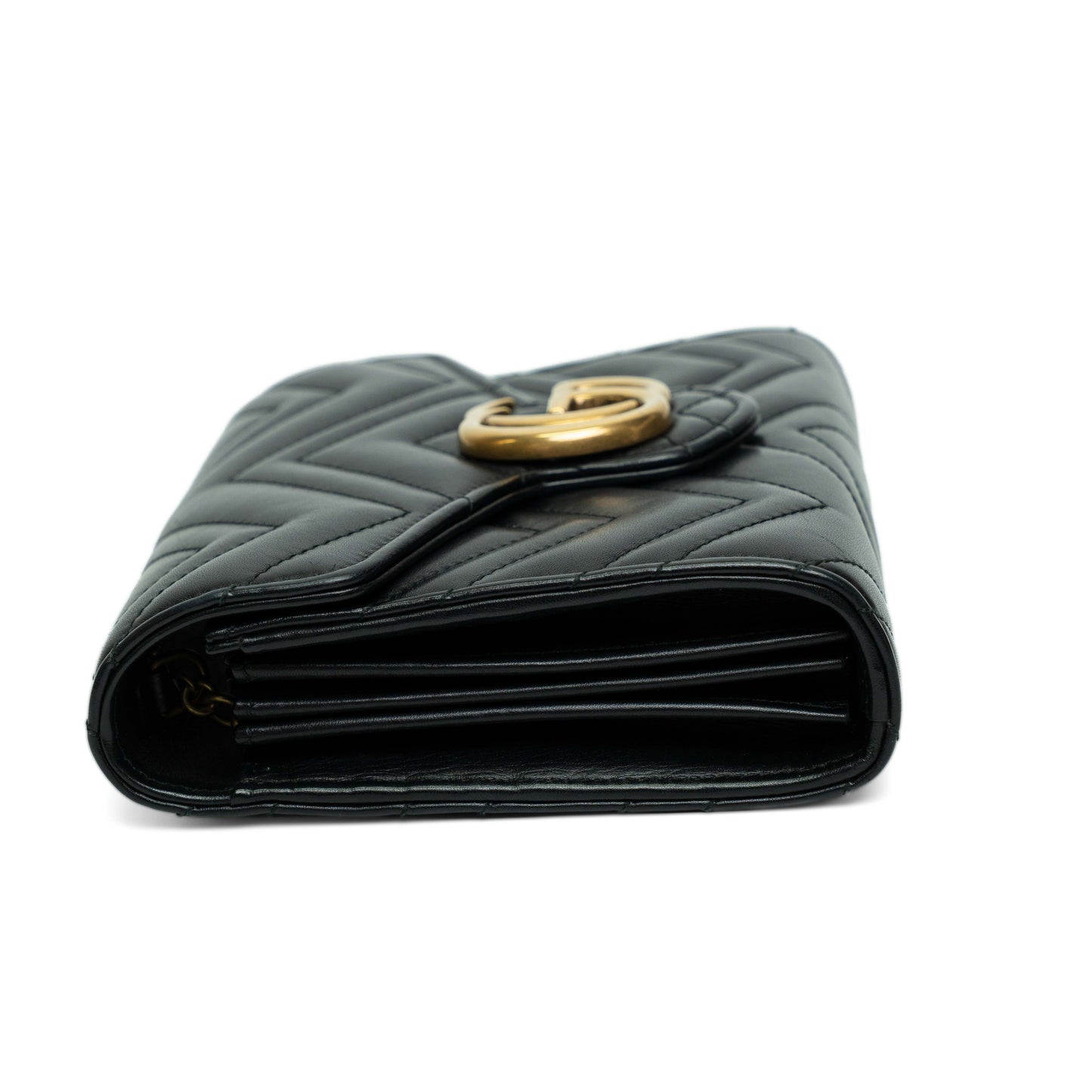 Gucci GG Marmont Black Matelasse Wallet