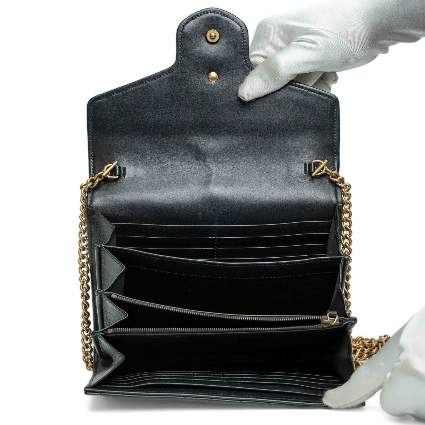 Gucci GG Marmont Black Matelasse Wallet