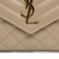 Saint Laurent Envelope Pale Beige Chain Wallet