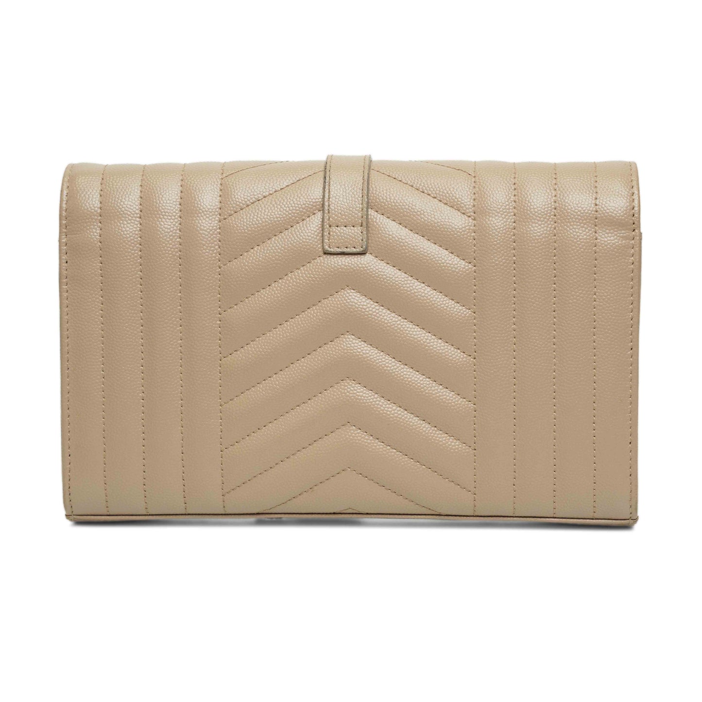 Saint Laurent Envelope Pale Beige Chain Wallet