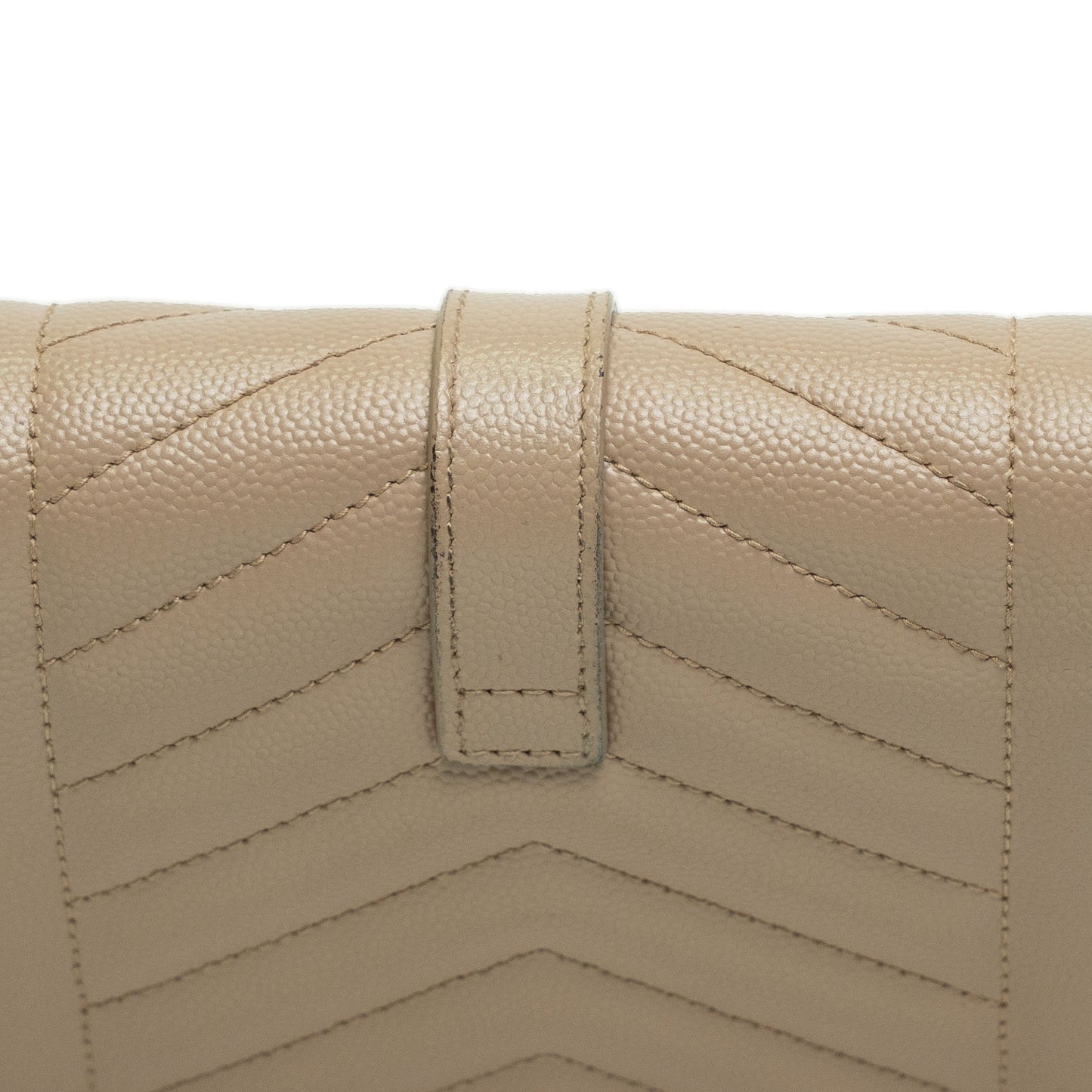 Saint Laurent Envelope Pale Beige Chain Wallet