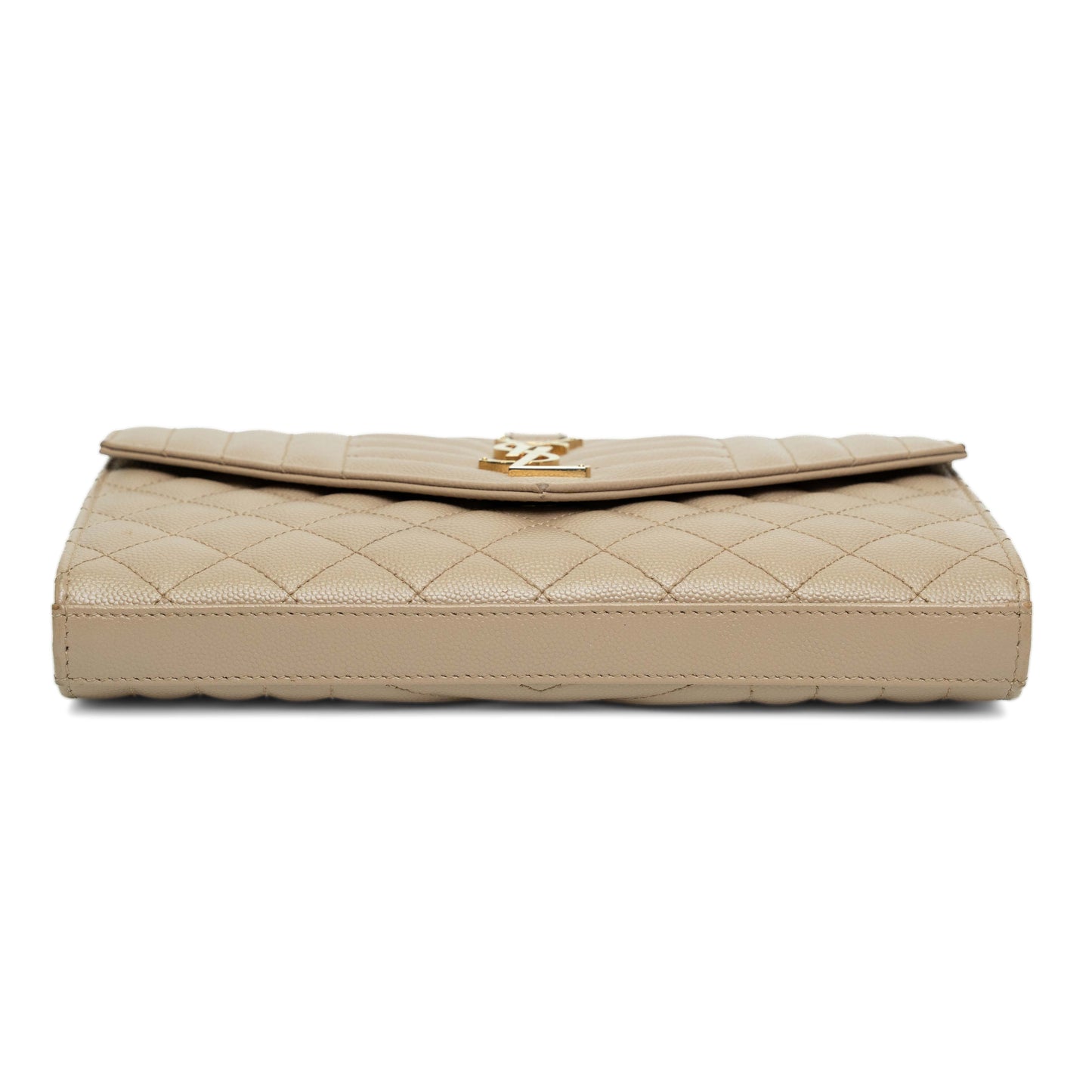 Saint Laurent Envelope Pale Beige Chain Wallet