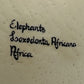 Hand Painted 'Elephants Loxodonta Africana' Ostrich Egg Shell image 2
