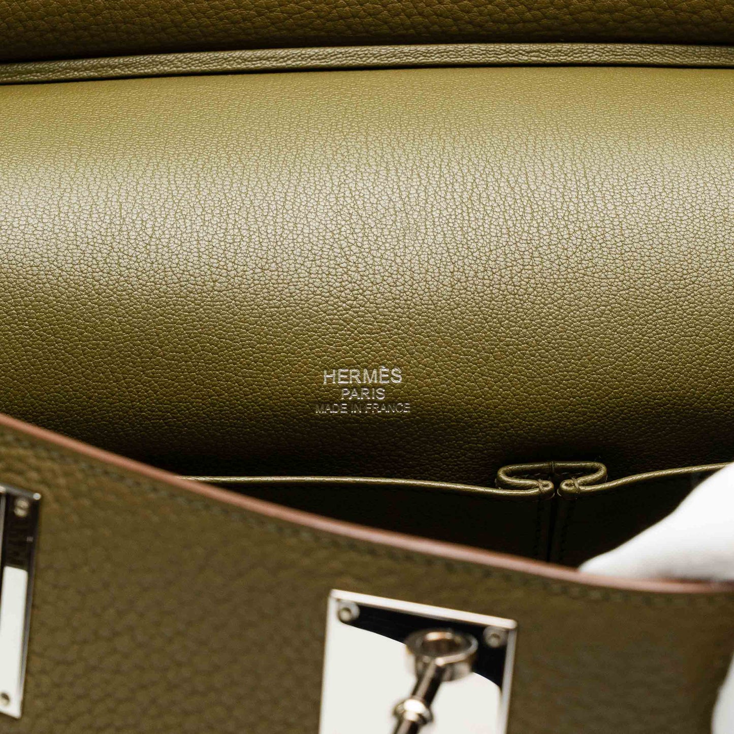 Hermes Canopee Fjord Leather Messenger Bag