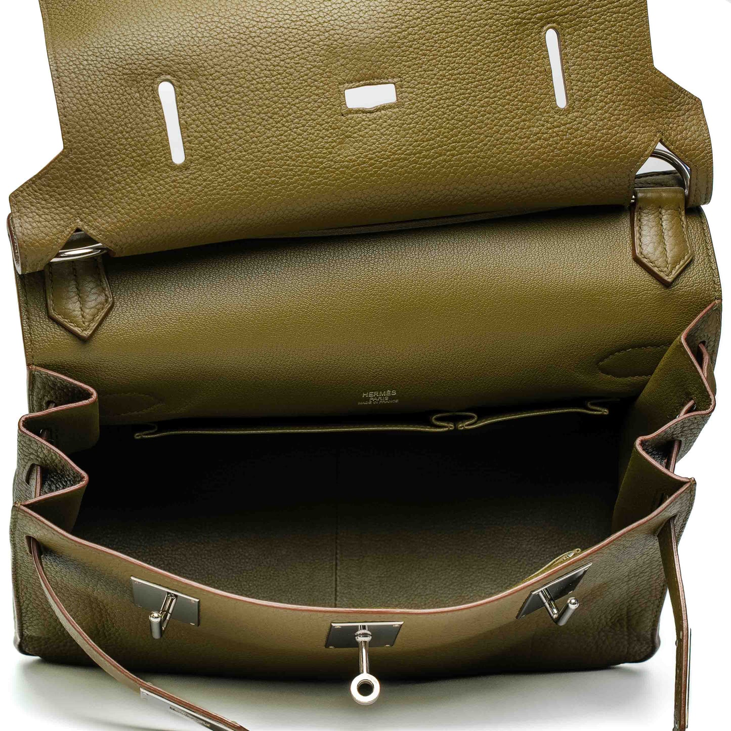 Hermes Canopee Fjord Leather Messenger Bag