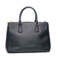 Prada Navy Saffiano Double Zip Tote