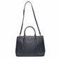 Prada Navy Saffiano Double Zip Tote