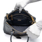 Prada Navy Saffiano Double Zip Tote