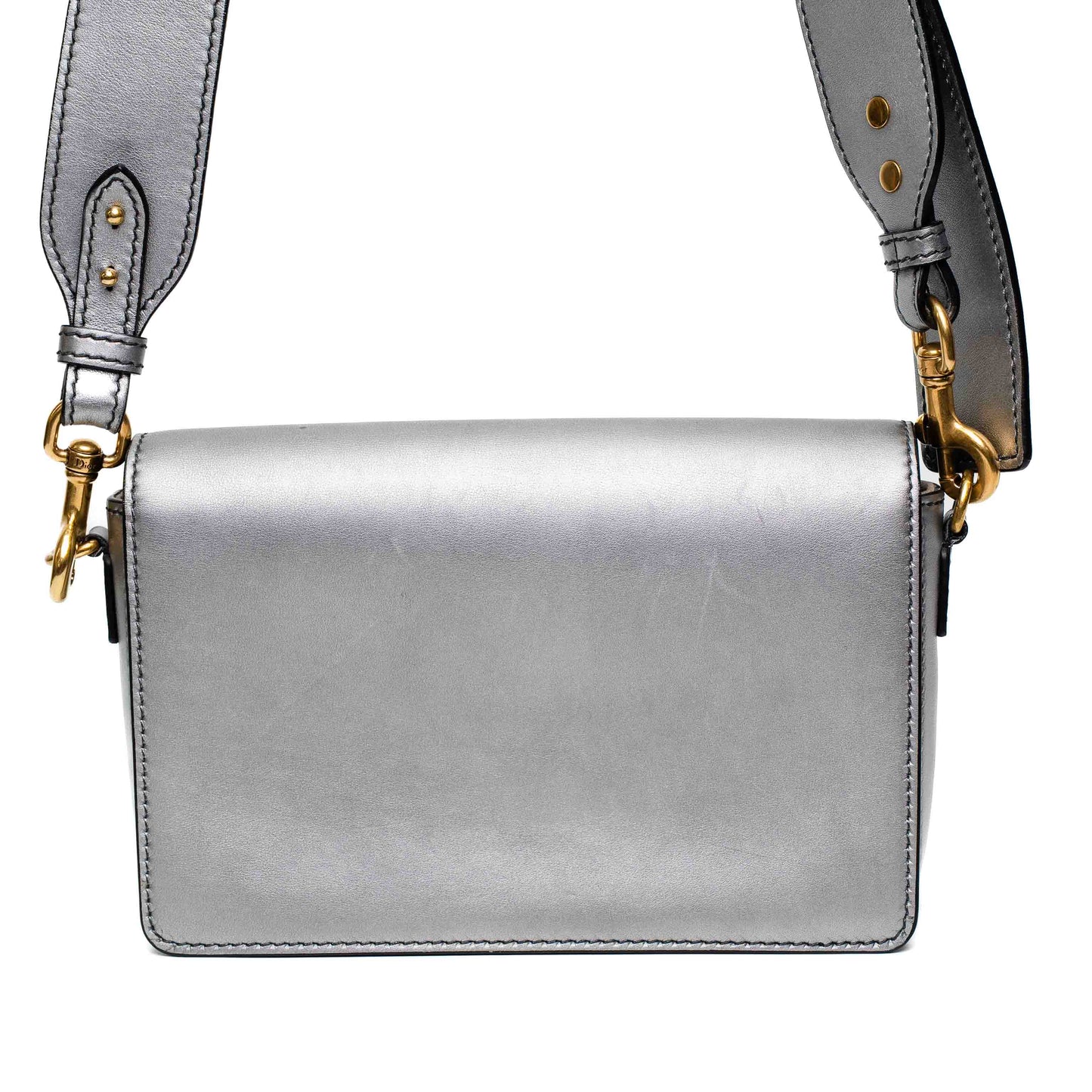 Dior J’adior Silver Grey Leather Flap Bag