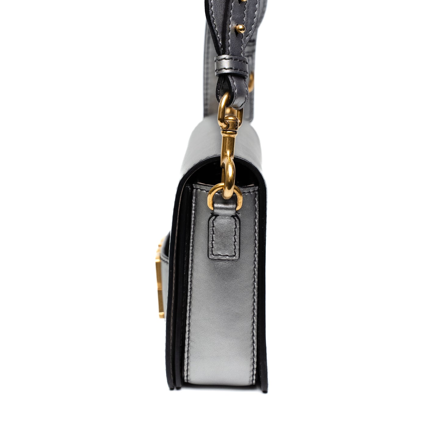 Dior J’adior Silver Grey Leather Flap Bag