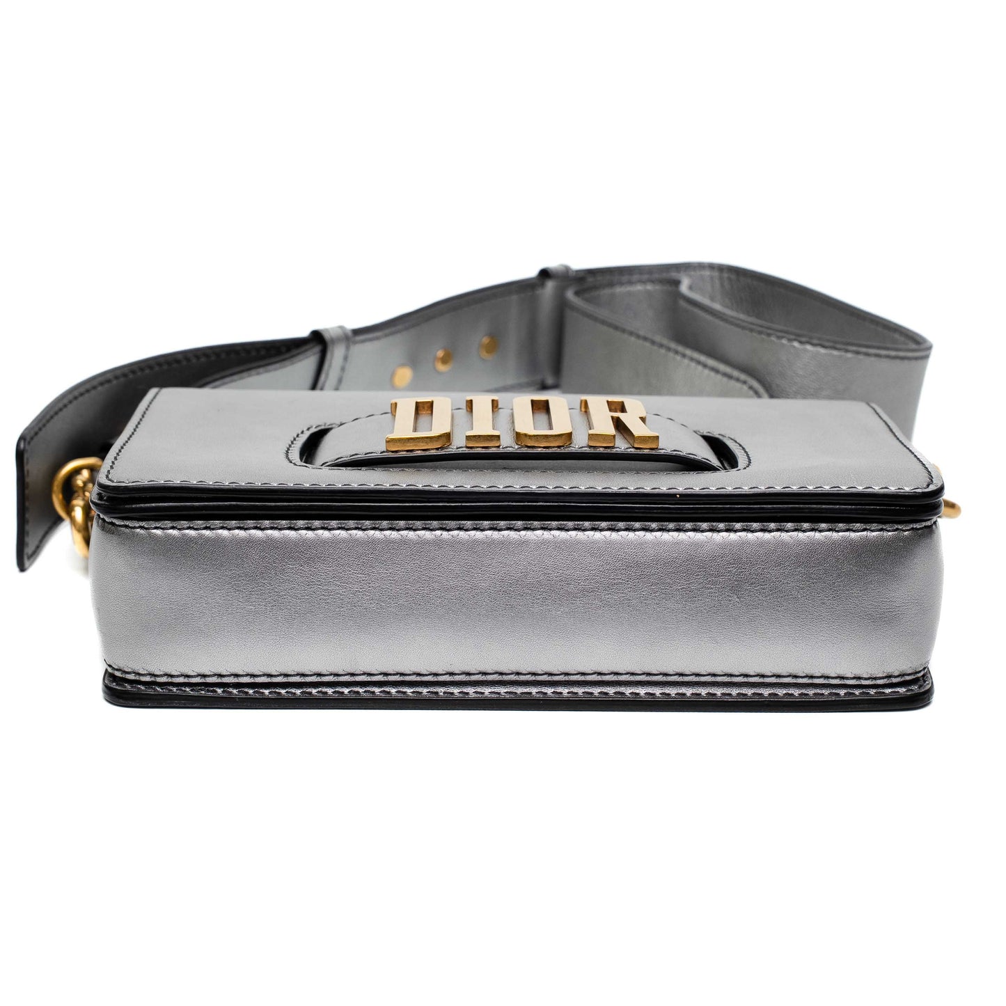 Dior J’adior Silver Grey Leather Flap Bag