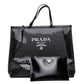 Prada Sequined Mesh Black Logo Tote