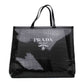 Prada Sequined Mesh Black Logo Tote