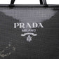 Prada Sequined Mesh Black Logo Tote