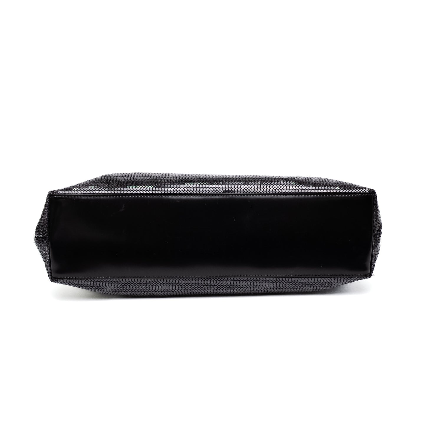 Prada Sequined Mesh Black Logo Tote
