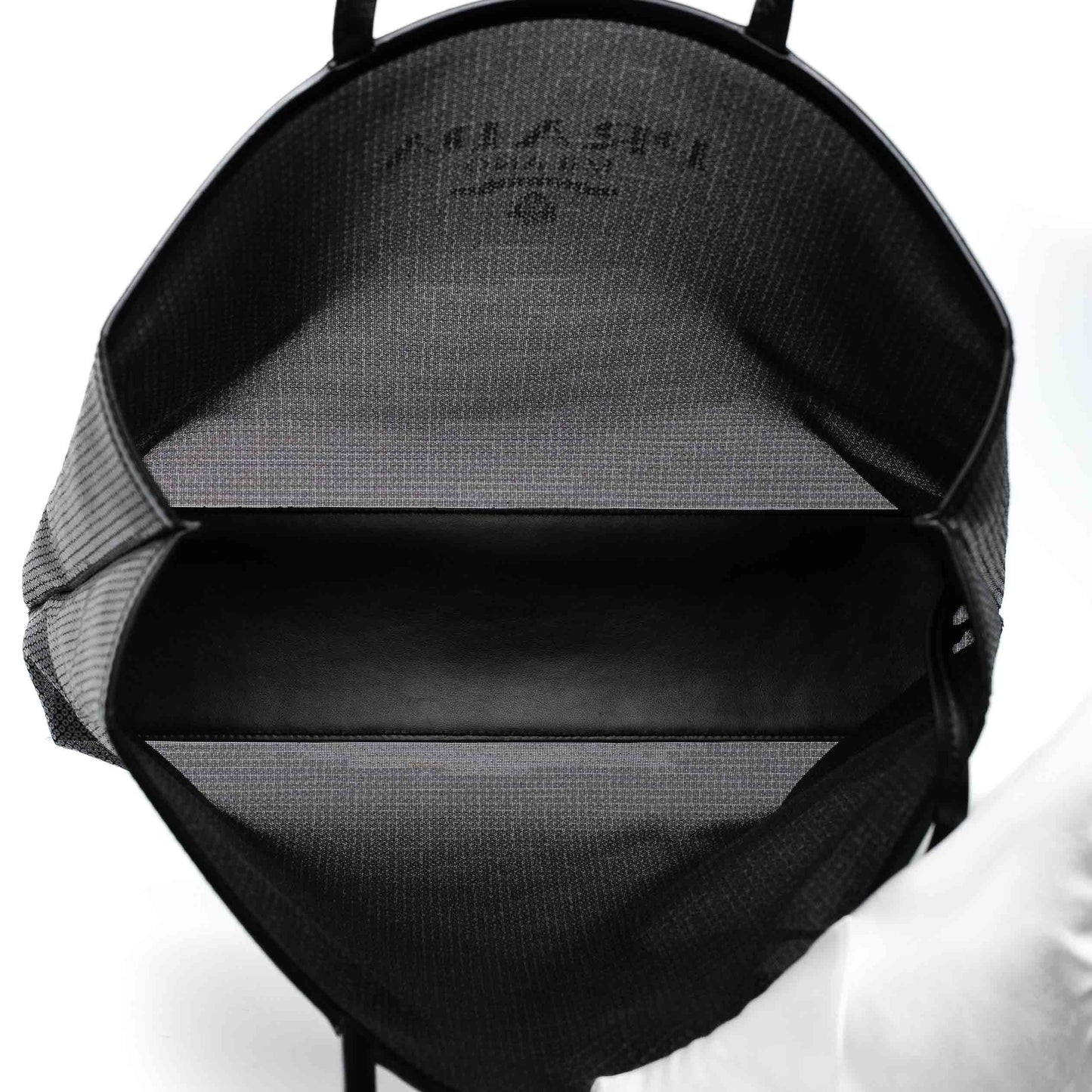 Prada Sequined Mesh Black Logo Tote