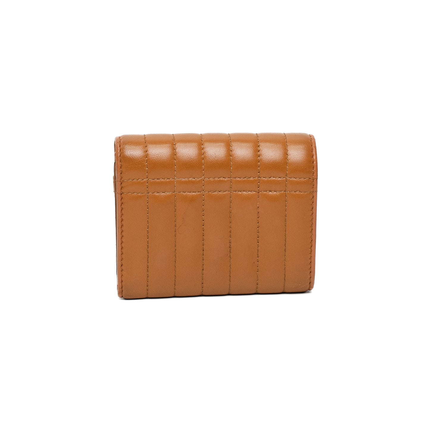 Burberry Maple Brown Quilted Trifold Wallet