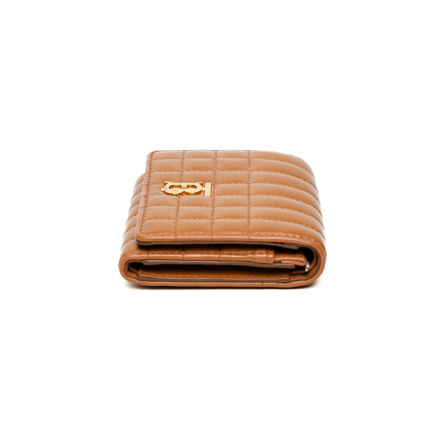 Burberry Maple Brown Quilted Trifold Wallet