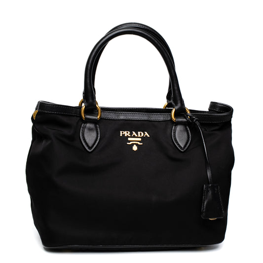 Prada Tessuto Nylon Black Tote Bag
